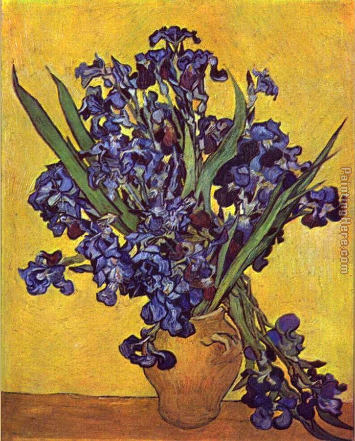 Still Life with irises painting - Vincent van Gogh Still Life with irises art painting